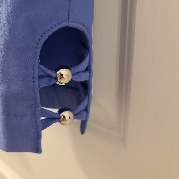 Hearts of Palm Women's Lilac You A lot Petite Blue Pants Elastic Waist Size 10 - Picture 5 of 11